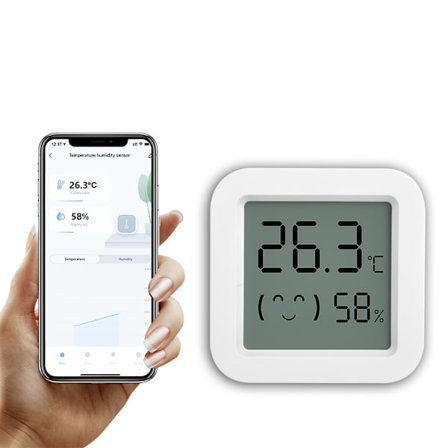 Mini LCD-skjerm Kompatibel med Bluetooth APP Fjernkontroll Termometer