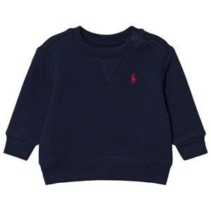 Kids - Ralph Lauren Navy Cotton Fleece Sweatshirt 3 months - Jumpers and knitwear - 3 months - Navy