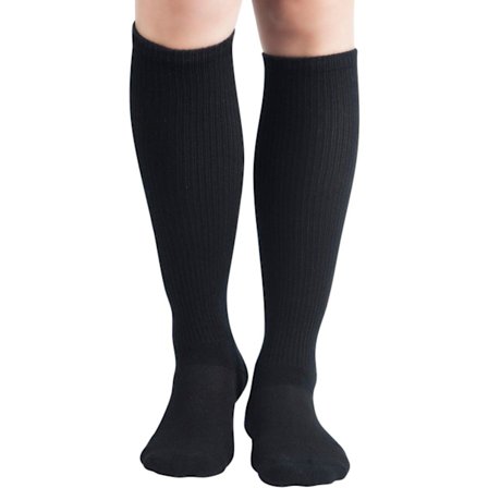 Bambus fukttransporterande kompressionsstrumpor 8-15 mmHg för män och kvinnor knähöga strumpor 6 par 10-13 svart