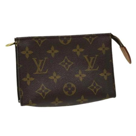Louis Vuitton Vintage, Pre-owned toilette bag Bruin, Dames, Maat:ONE Size,leer