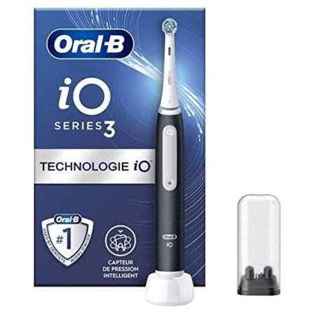 Elektrisk tandborste - BRAUN ORAL-B - iO 3N - Svart - 3 borstlägen - Uppladdningsbar