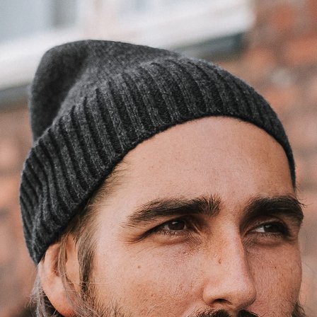 Gorro de lana de merino gris Kaleb para hombres - Gorros de punto