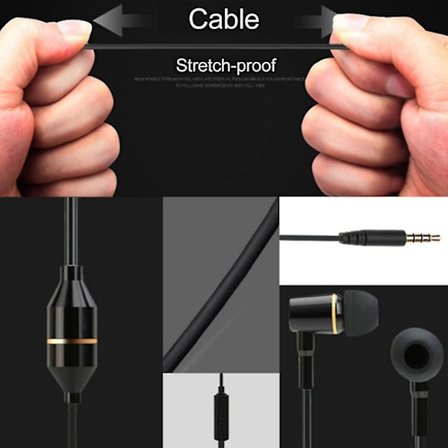 12cm Anti-stråling Mobiltelefon Hovedtelefoner Øretelefon FC12