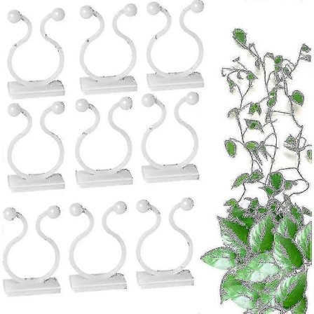 100 kpl Kiipeilykasvien tukiklipsit, itseliimautuva kasvikoukku, kiipeilykasvien seinäkiinnikkeet, puutarhaköynnöksille, pöytäkoneen kaapelin 