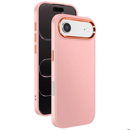 Skal för iPhone Air Matt Finish med Metallisk Rose Kameraram