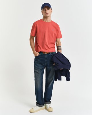 GANT - Klassisk t-skjorte i regular-fit til herre brick red