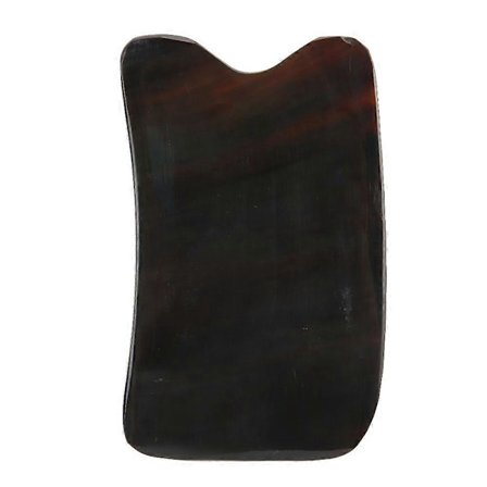 Svart Oxhorn Skrapbräda Kroppsakupunktur Terapi Muskel Smärtlindring Gua Sha Verktyg YMMR)