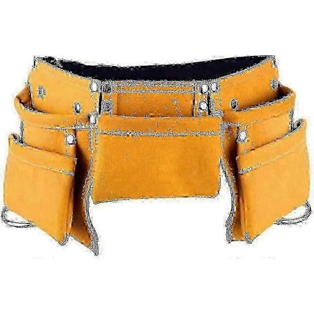 Gult Læder Værktøjsbælte til Børn - Sjovt og Holdbart Forklæde med Lomme til Unge Gør-det-selv-Entusiaster