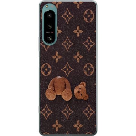 Kompatibel Mobilcover til Sony Sony Xperia 5 IV Grafisk monogrammønster med en stiliseret teddybjørn i en kunstnerisk stil