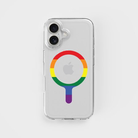 Pride - Abnehmbarer MagSafe-Ring & Klares Handyhüllen-Bundle, iPhone 16 Plus
