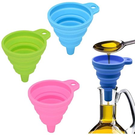 Tragt - Professionel tragt - Sammenklappelig silikone tragt - Multifunktionel - Varmebestandig