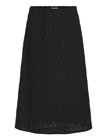 Objfeodora Midi Skirt Div Black Object