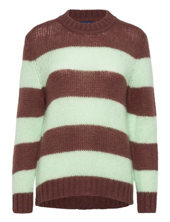 D1. Mohair Striped C-Neck Pullover Multi/mønstret GANT