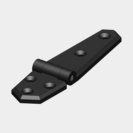 Luikscharnier TruDesign, 134 x 35 mm, composiet, zwart