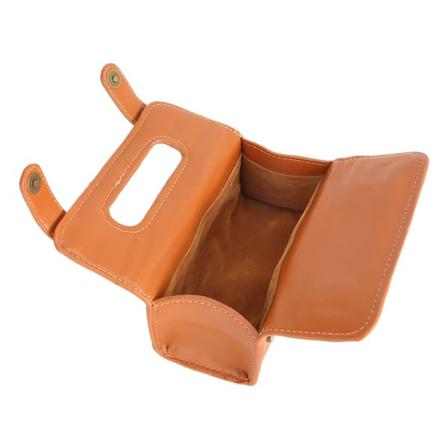 Bærbar PU Læder Skrabe Kosmetikpose Skrabeværktøjs Organizer Brun