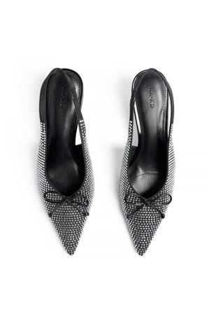 NA-KD Bow Detail Slingback Pumps - Højhælede sko - Sølv - EU 41