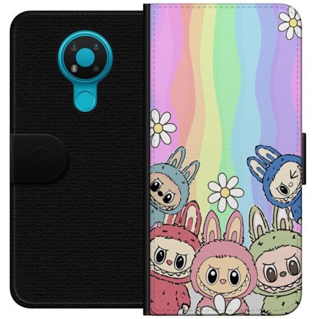 Kompatibel Tegnebogsetui til Nokia Nokia 3.4 Regnbage