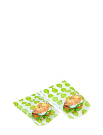 Vegansk Voksindpakning Sandwichposer Sæt 2 Stk Home Kitchen Kitchen Storage Snack & Food Accessories Grøn Nuts