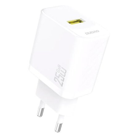 Dudao GaN snabbladdare 25W – USB med QC 3.0, vit