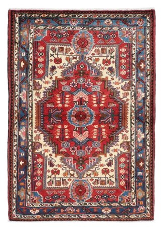 Hand Knotted Persian Hamadan Rug 112X160 Dark Red/Brown