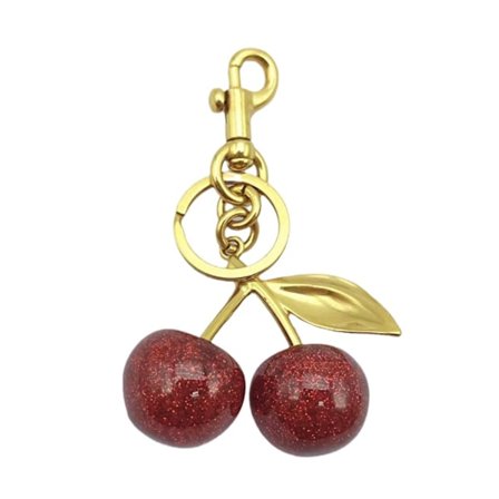 Kirsebærvesketilbehør - kirsebærveskeanheng for kvinner - veskeanheng og nøkkelringer for kvinner - kirsebæranheng