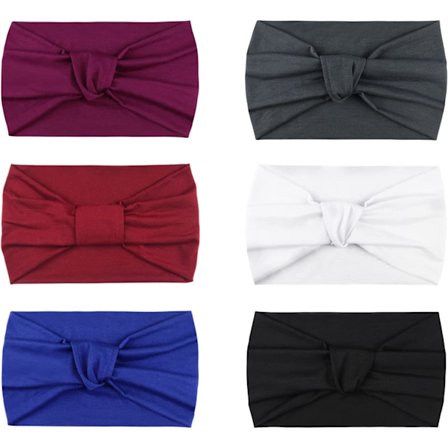 6 stk. Vintage elastisk hårbånd til kvinder Boho hårbånd til kvinder V