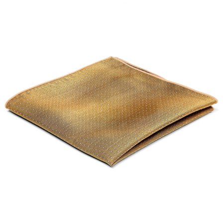 Pañuelo de bolsillo de seda dorado con lunares para hombres - Pañuelos de bolsillo estampados