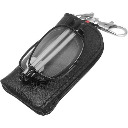 Sammenfoldelige læsebriller, bærbare mini-læsebriller, bærbare kompakte sammenfoldelige læsebriller til mænd og kvinder, sorte