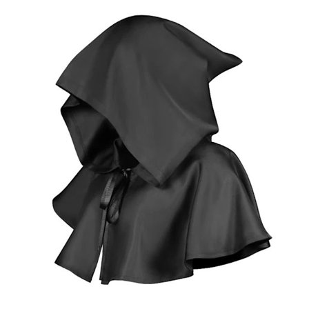 Halloween Huva Kappa Sjal Polyester Medeltida Huvtröja Hatt Foto Rekvisita Svart