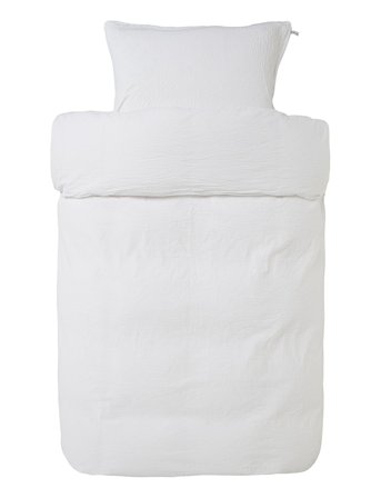 Høie of Scandinavia Pure Påslakanset I Vävd Krepp - White - 150X210;50X60CM