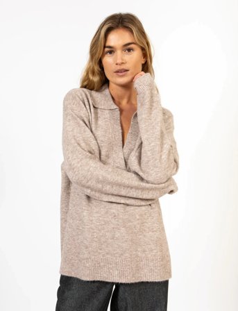 Coster Copenhagen Cc Heart Emerie Polo Sweater - Beige - L