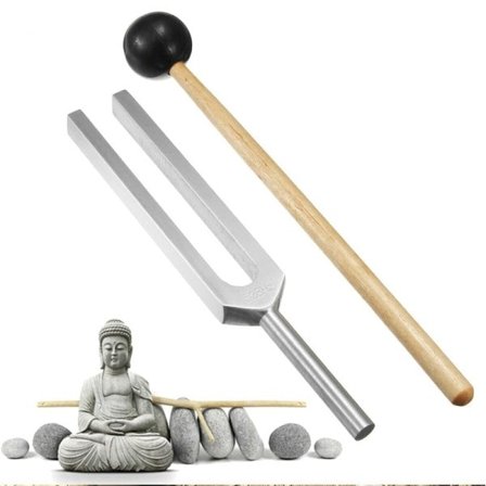 Tuning Fork 528C 528HZ Tuner med Mallet Set til DNA Reparation Healing Nervesystem Test Tuning Fork