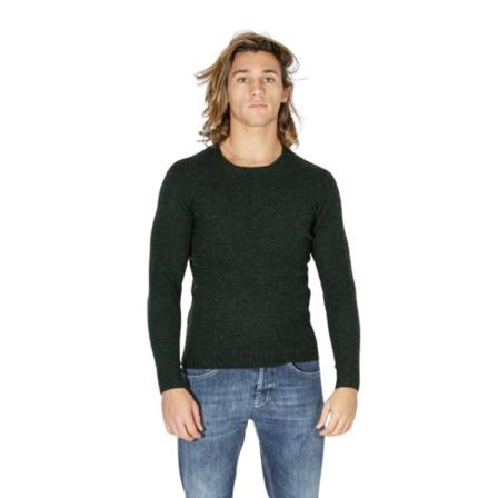 Zanone Round-neck Strik Grøn, Herre Strik, Størrelse: M