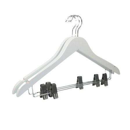 Sett med 2 hvite kleshengere for barn - 44,5 cm