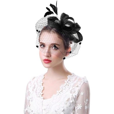 Retro Fascinator med Slør Kvinde Fascinator Lille Fest Hat Ceremoni Prom E