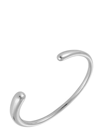 C Shape Bangle Silver By Jolima