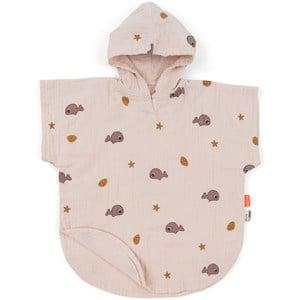 Done by Deer GOTS Beach Wally Printed Bath Poncho Powder One Size - Textile - One size - Pink - Mädchen