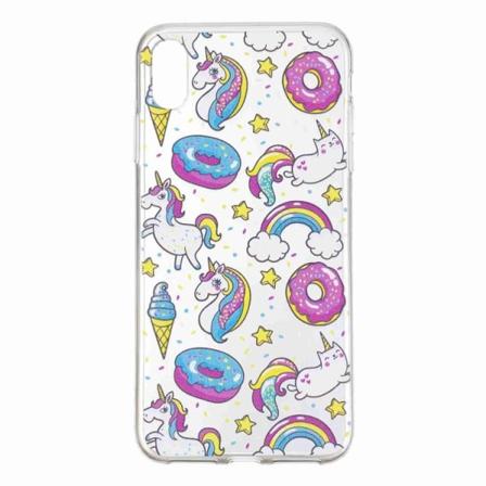Enhörningar och små donuts -skal för iPhone Xs Max multifärg