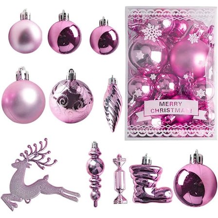 30 st julkulor i plast, okrossbara julgranskulor