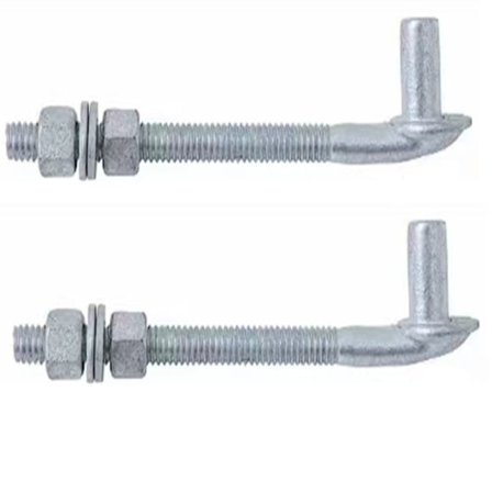 2-pak hængsler J-bolt stolpehængsel indsætningsværktøj