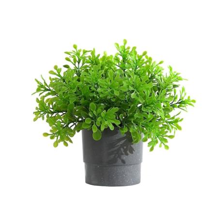 Simulaatioheinä, kastelua vaatimaton, koristeellinen vihreä, haalistumaton PVC-keinotekoinen bonsai-kasvi kotiin (FMY)