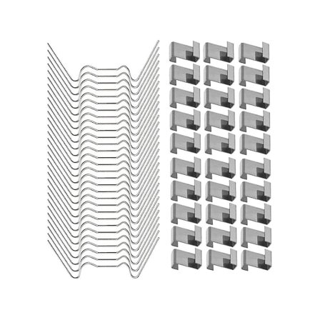 100 stk. drivhusglas klemmer i rustfrit stål, drivhus W trådklemmer, glasklemmer, Z type klemmer fw
