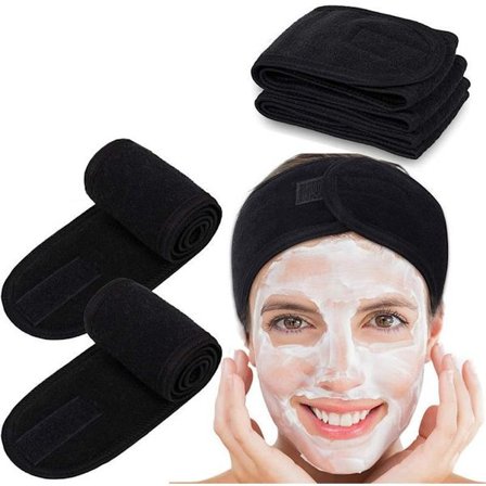 2-pack Makeup Remover Rengöring Yoga Justerbara Hårband för Kvinnor