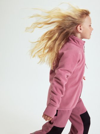 Polarn O. Pyret Vindtät vindfleecejacka - 134 - barnkläder - pink