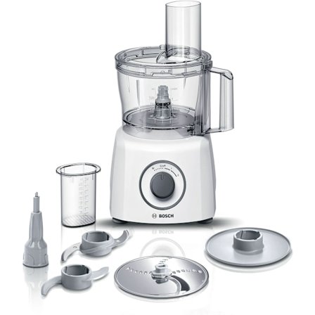 BOSCH MultiTalent3 MCM3100W multifunktionsrobot – fler än 20 funktioner – 800 W – 2,3 L kapacitet – Vit/Grå