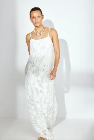 NA-KD Robe longue fleurie - Robes de soirée - Blanc - M