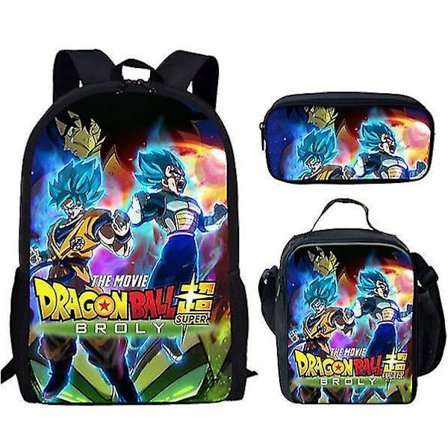 Dragon Ball Elementary School Theme School Bag 3-piece Set Computer Bag Messenger Bag Pencil Case