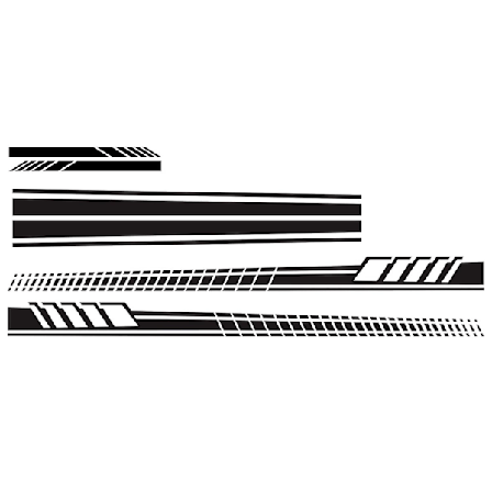 5 stk. bilklistermærker karrosseriklistermærker dekaler striber bil sidedør karrosseri motorhjelm bakspejl dekal klistermærke