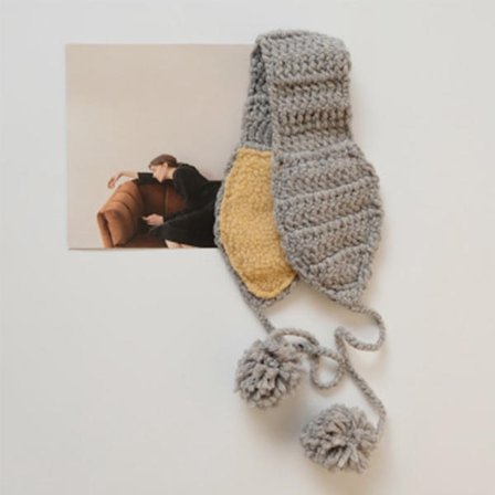 Strikkede øreklokker Varme øreklokker GRÅ