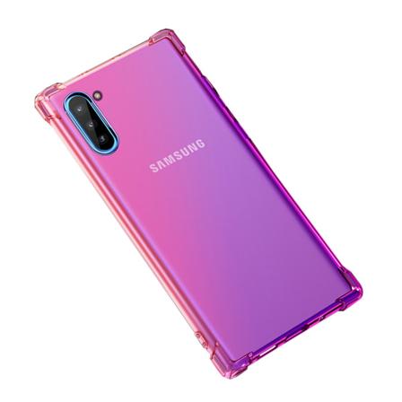 Samsung Galaxy Note10 - Iskuja vaimentava FLOVEME silikonikuori Rosa/Lila